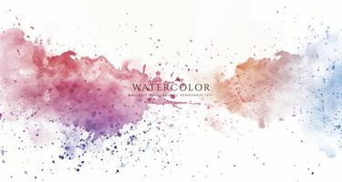 Abstract horizontal watercolor background. Neutral light colored empty space background illustration vector