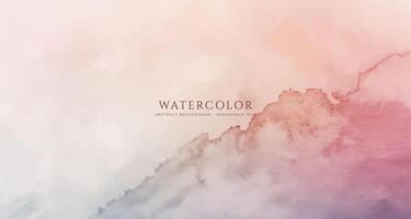 Abstract horizontal watercolor background. Neutral light colored empty space background illustration vector