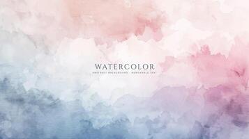 Abstract horizontal watercolor background. Neutral light colored empty space background illustration vector