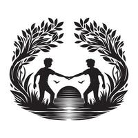 High Quality Friendship Day Graphics. vector