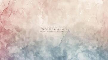 Abstract horizontal watercolor background. Neutral light colored empty space background illustration vector