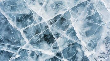 Crystalline Beauty Examining Natures Fractured Ice Patterns photo