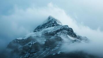 Mystical Misty Mountain Peak A Majestic Ambiance photo