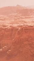 aerial Grand Canyon in the fog video