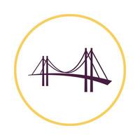 Bridge icon art design trendy abstract colorful illustration background vector