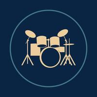Drummer useful icon abstract trendy colorful art illustration background design vector