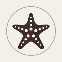 Star fish trendy useful icon abstract colorful art illustration background design vector