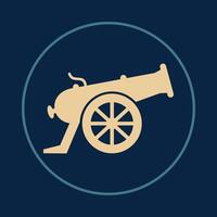 Canon firing useful icon abstract trendy colorful art illustration background design vector