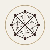 Network trendy useful icon abstract colorful art illustration background design vector