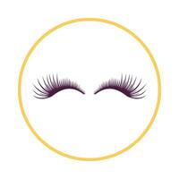 Eyelash icon art design trendy abstract colorful illustration background vector