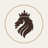 Lion king trendy useful icon abstract colorful art illustration background design vector