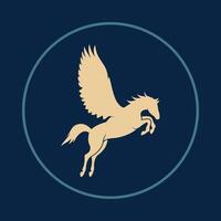 Flying pegasus useful icon abstract trendy colorful art illustration background design vector