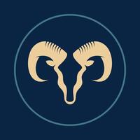 Ram head useful icon abstract trendy colorful art illustration background design vector