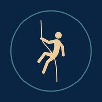 Climbing useful icon abstract trendy colorful art illustration background design vector