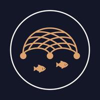 Fishing amazing icon abstract trendy colorful art illustration background design vector