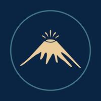 Volcano useful icon abstract trendy colorful art illustration background design vector