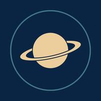 Saturn planet useful icon abstract trendy colorful art illustration background design vector