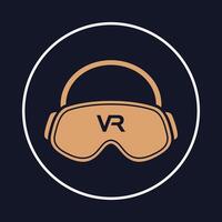 Virtual reality amazing icon abstract trendy colorful art illustration background design vector