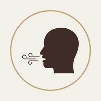 Breath trendy useful icon abstract colorful art illustration background design vector