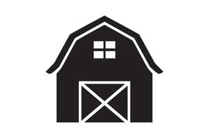 farm house silhouette art design vector