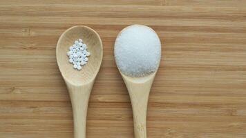 artificial sweetener container on table video