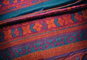 a colorful fabric with a traditional hispanic pattern photo