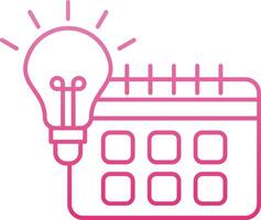 Day To Day Learning Line Gradient Icon vector