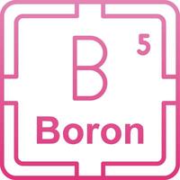 Boron Line Gradient Icon vector