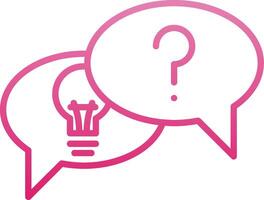 Problem Finding Line Gradient Icon vector