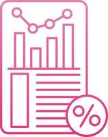 Sales Report Line Gradient Icon vector