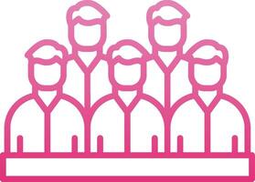 Spectators Line Gradient Icon vector