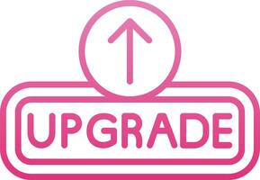 Upgrade Line Gradient Icon vector