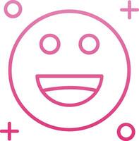 Smile Line Gradient Icon vector