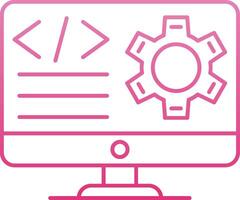 Website Builder Line Gradient Icon vector