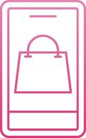 OnLine Gradient Shopping Line Gradient Icon vector