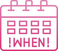 When Line Gradient Icon vector