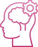 Cognitive Function Line Gradient Icon vector
