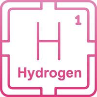 Hydrogen Line Gradient Icon vector