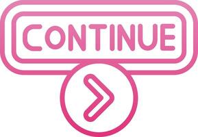 Continue Line Gradient Icon vector