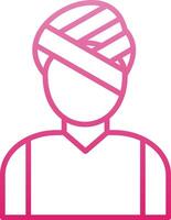 Head Injury Line Gradient Icon vector