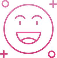 Happy Line Gradient Icon vector