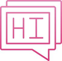 Hi Line Gradient Icon vector