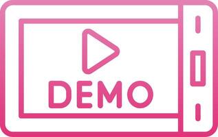 Demo Line Gradient Icon vector