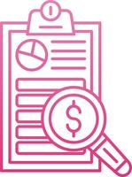 Auditing Line Gradient Icon vector
