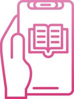 Ebook Line Gradient Icon vector
