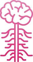 Nervous System Line Gradient Icon vector
