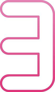 Tres línea degradado icono vector