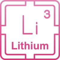 Lithium Line Gradient Icon vector