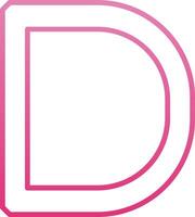 Capital D Icon vector