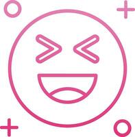 Laugh Line Gradient Icon vector